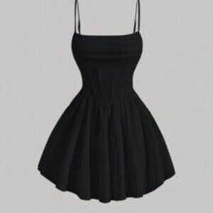 Women's Pleated Waist Cami Dress